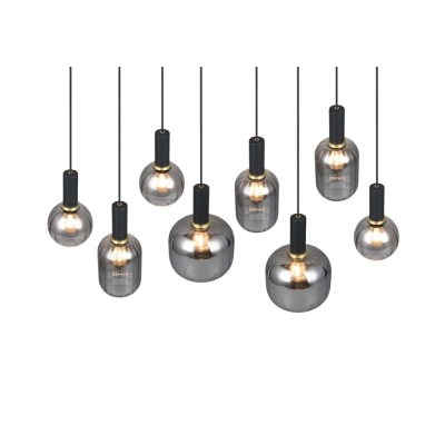Diva lampa wisząca 8xE27 czarna 319800832