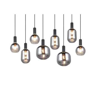 Diva lampa wisząca 8xE27 czarna 319800832