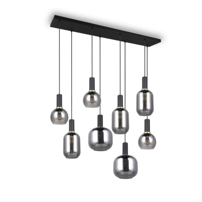 Diva lampa wisząca 8xE27 czarna 319800832