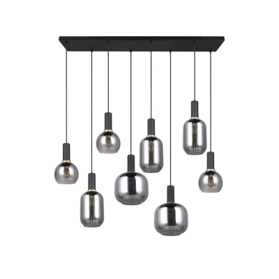Diva lampa wisząca 8xE27 czarna 319800832