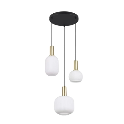 Diva lampa wisząca 3xE27 złota, czarna 319830308