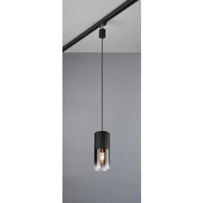 Duoline lampa do szynoprzewodu wisząca 1xE27 czarna 73060132
