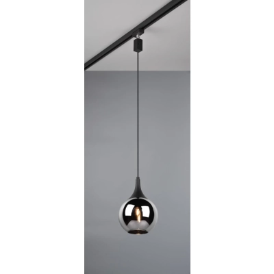 Duoline lampa do szynoprzewodu wisząca 1xE14 czarna 73700132