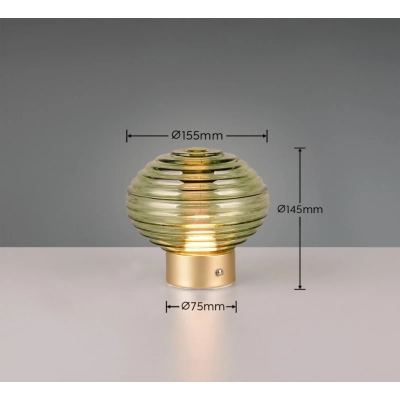 Earl lampka stołowa LED 2W 100lm 3000K złota, zielona R57771115
