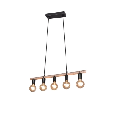 Einar lampa wisząca 5xE27 czarna, brązowa R30605032 TRIO lighting