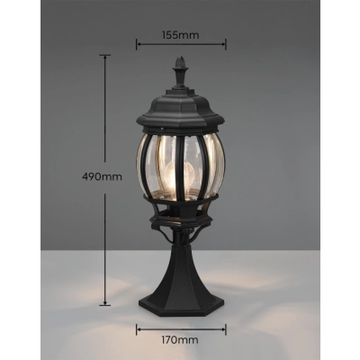 Elvo lampa stojąca 1xE27 czarna 506960132