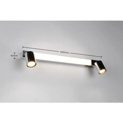 Enrico kinkiet 2xGU10, LED 6W 620lm 2300K, 3000K, 4000K srebrny 281470306