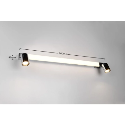 Enrico kinkiet 2xGU10, LED 9W 1200lm 2300K, 3000K, 4000K srebrny 281479306