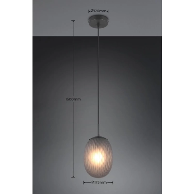 Facette lampa wisząca 1xE27 czarna 364200154