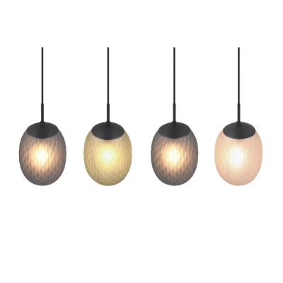 Facette lampa wisząca 4xE27 czarna 364200417