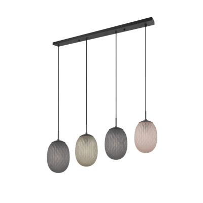 Facette lampa wisząca 4xE27 czarna 364200417