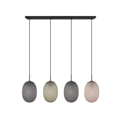 Facette lampa wisząca 4xE27 czarna 364200417