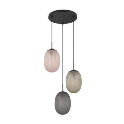 Facette lampa wisząca 3xE27 czarna 364230317