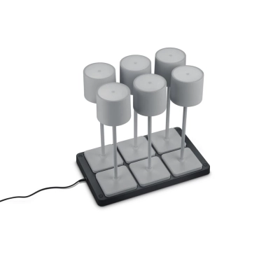 Fernandez lampa podłogowa LED 6x1W 6x130lm 2700K, 4000K, 6000K szara R54096677