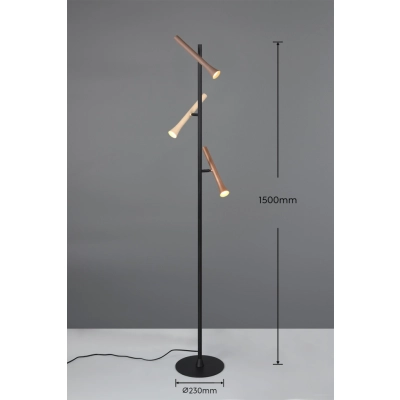 Fiato lampa podłogowa LED 3x3W 3x400lm 2300K, 3000K, 4000K czarna, brązowa 452010317