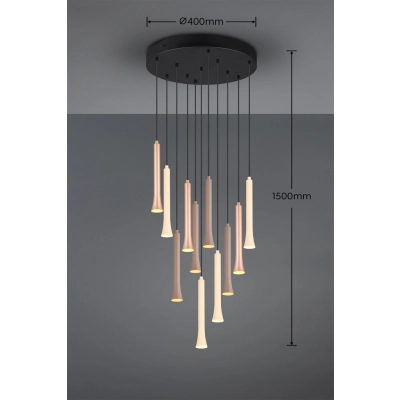 Fiato lampa wisząca LED 11x3W 1400lm 2300K, 3000K, 4000K czarna, brązowa 352091117