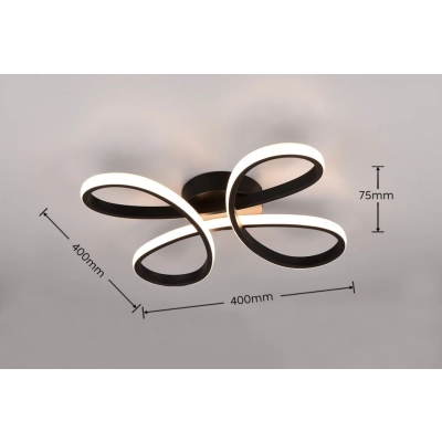 Fly lampa sufitowa LED 22W 2600lm 3000K czarna 645610132