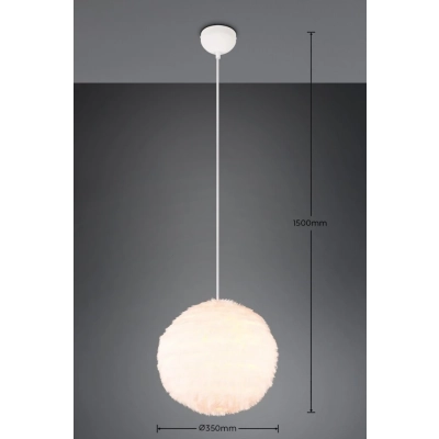Furry lampa wisząca 1xE27 biała R31581001