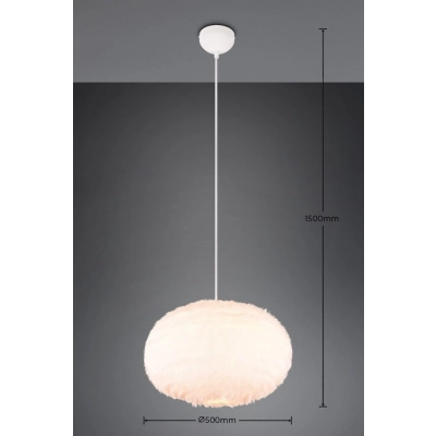 Furry lampa wisząca 1xE27 biała R31581901