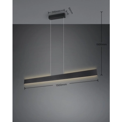 Galway lampa wisząca LED 35W 4200lm 2700K-6000K czarna 349710132