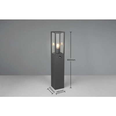 Garonne lampa stojąca 1xE27 antracyt 401869142 wbudowany czujnik ruchu