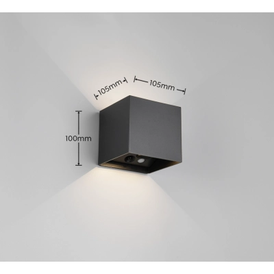 Genie kinkiet LED  2x1W 2x150lm 3000K czarny R24169632