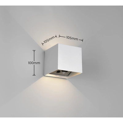 Genie kinkiet LED  2x1W 2x150lm 3000K srebrny R24169687