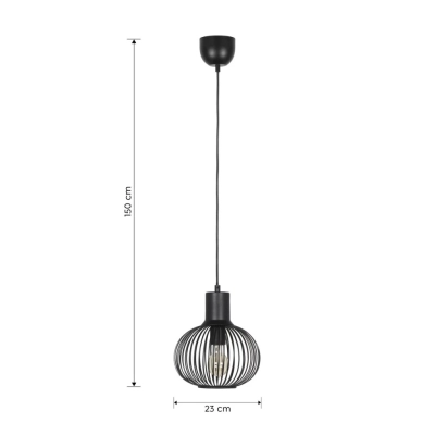 Gila lampa wisząca 1xE27 czarna 365700132