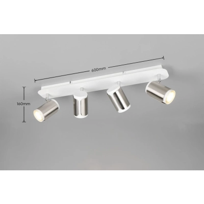 Gillan lampa sufitowa 4xGU10 srebrna 814500407