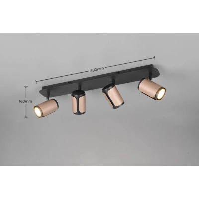 Gillan lampa sufitowa 4xGU10 brązowa 814500465