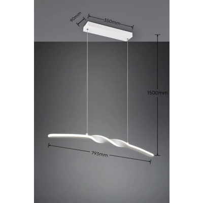 Ginko lampa wisząca LED 18W 2100lm 4000K biała R35791131