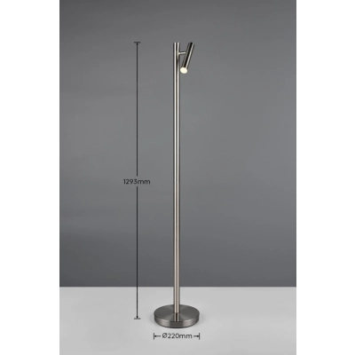 Gomez lampa podłogowa LED 3W 300lm 3000K, 4000K, 6500K srebrna R44571107