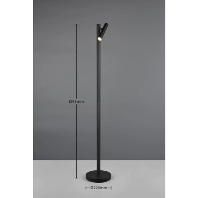 Gomez lampa podłogowa LED 3W 300lm 3000K, 4000K, 6500K czarna R44571132