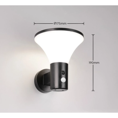 Gorda kinkiet solarny LED 3W 500lm 4000K czarny R24676132