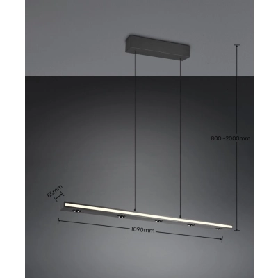 Graham lampa wisząca LED 7x4,5W 7x480lm 2300K, 3000K, 4000K czarna 353010132