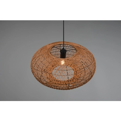 Hedda lampa wisząca 1xE27 brązowa, czarna 312300136