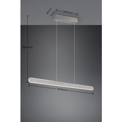 Helios lampa wisząca LED 28W 3300lm 2700K-6500K srebrna 343310105