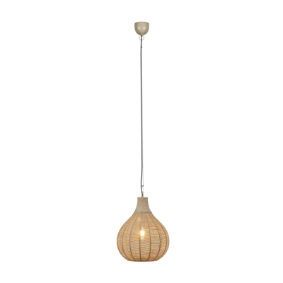 Janne lampa wisząca 1xE27 naturalna, czarna 366790136 TRIO lighting