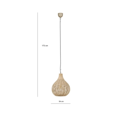 Janne lampa wisząca 1xE27 naturalna, czarna 366790136