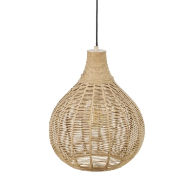 Janne lampa wisząca 1xE27 naturalna, czarna 366790136