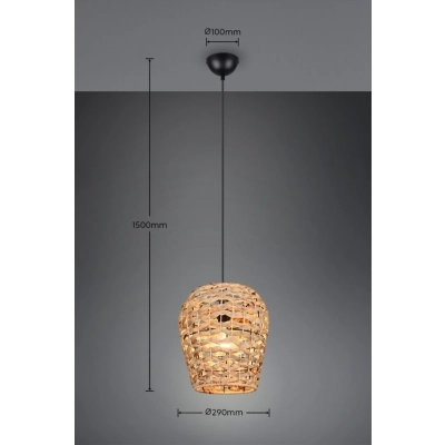 Jean lampa wisząca 1xE27 czarna R36221036
