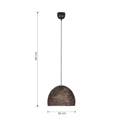 Kamara lampa wisząca 1xE27 złota, czarna 365290104