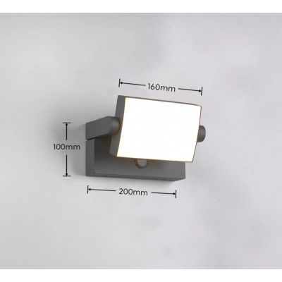 Kansas kinkiet LED 10W 1000lm 3000K antracyt 246869142 wbudowany czujnik ruchu