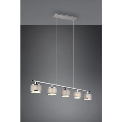 Kaprun lampa wisząca 5xE14 srebrna 311600506