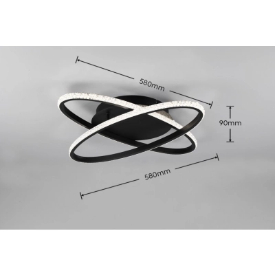 Lane lampa sufitowa LED 27W 3500lm 4000K czarna R67802132
