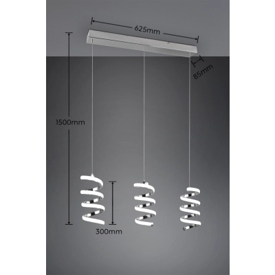 Laola lampa wisząca LED 3x8W 3x1250lm 4000K srebrna R34183106