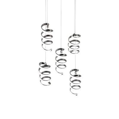 Laola lampa wisząca 5xLED 8W 1250lm 4000K srebrna R34185306