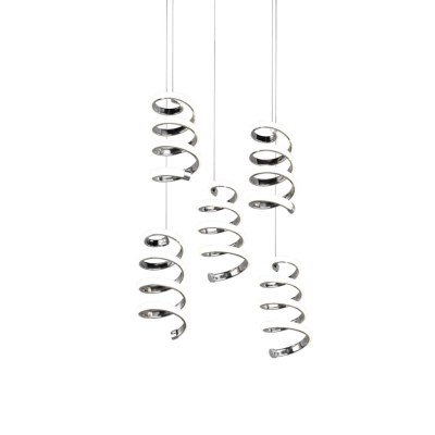 Laola lampa wisząca 5xLED 8W 1250lm 4000K srebrna R34185306