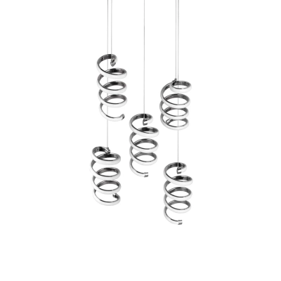 Laola lampa wisząca 5xLED 8W 1250lm 4000K srebrna R34185306