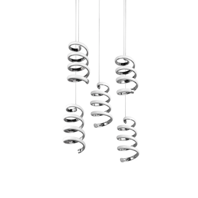 Laola lampa wisząca 5xLED 8W 1250lm 4000K srebrna R34185306